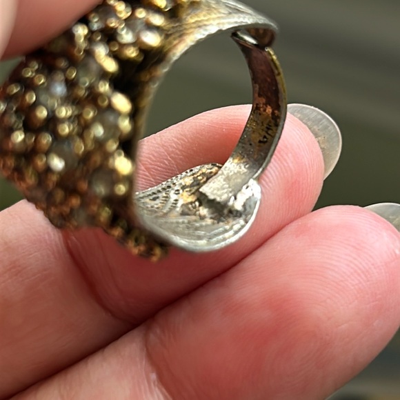 🖤Vtg 1960s cluster adjustable ring